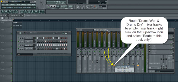 Routing The Drums Wet And Drums Dry Mixer Tracks To Empty Mixer Track Routing The Drums Wet And Drums Dry Mixer Tracks To Empty Mixer Track